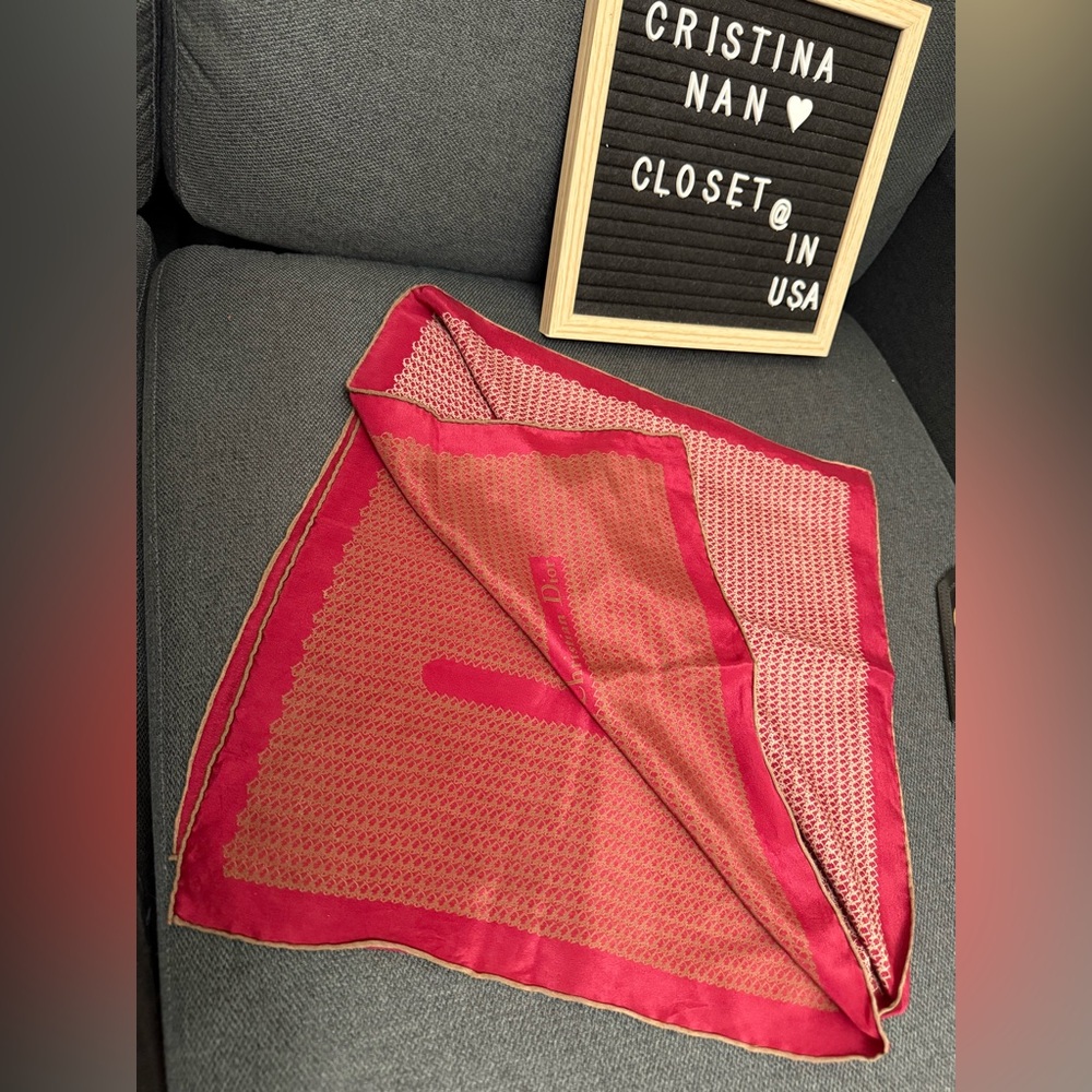🧣Dior silk square scarf - Picture 14 of 15